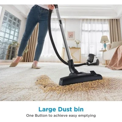 Midea Vacuum Clnr/1800W/Hepa/Telescopic - Black